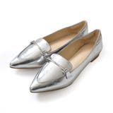 シルバー(ビット) | ポインテッドトゥ フラット パンプス レディース | AmiAmi
