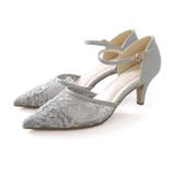 ブルーグレー(レース) | オケージョン パンプス レディース | AmiAmi