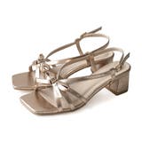 ゴールド | リボン ストラップ サンダル レディース | AmiAmi