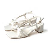 アイボリー | リボン ストラップ サンダル レディース | AmiAmi