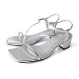 シルバー(スムース) | 秒で履ける ストラップ サンダル レディース | AmiAmi