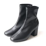 ブラック(スムース) | 7センチヒール ショート ブーツ レディース | AmiAmi