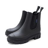 ブラック(ショート) | リブ レインブーツ レディース | AmiAmi