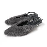 グレー | バックストラップ ボア ミュール レディース | AmiAmi