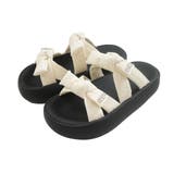 アイボリー | ダブルリボン サンダル レディース | AmiAmi