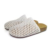 ホワイト | メッシュ フラット サンダル レディース | AmiAmi