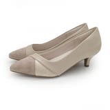 グレージュ(S)×グレージュ(PU) | バイカラー パンプス レディース | AmiAmi