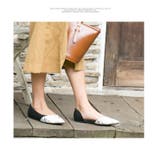 異素材MIXサイドオープン フラットパンプスぺたんこ サイドカット | AmiAmi | 詳細画像19 