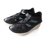 ブラック | 本革 グルカサンダル レディース | AmiAmi