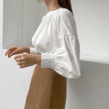 Louere スタンドカラーギャザーブラウス | Louere | 詳細画像2