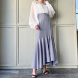 アシンメトリーハイウエストマーメイドスカート | JUNOAH | 詳細画像10 