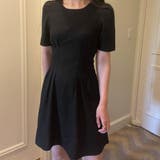 ブラック | ショルダータックフレアミニワンピース | LAUIR