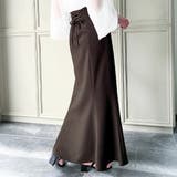 ブラウン | 【選べる】ハイウエストレースアップスカート（マーメイド／Iライン／フレア） | JUNOAH