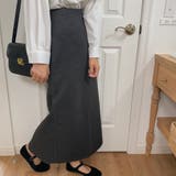 チャコール | バックゴムロングペンシルスカート | LAUIR