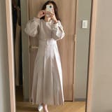 ウエスト切替タックロングワンピース | LAUIR | 詳細画像7