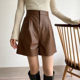 callautia レザーハイウエストショートパンツ | JUNOAH | 詳細画像10