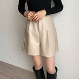 callautia レザーハイウエストショートパンツ | JUNOAH | 詳細画像4