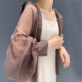 ブラウン | ボリュームスリーブシアーシャツ | JUNOAH