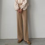 ベージュ | Louere ダブルタックベーシックパンツ | Louere