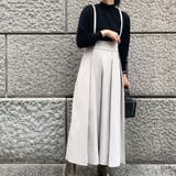 グレイッシュベージュ | ハイウエストジャンパースカート | JUNOAH