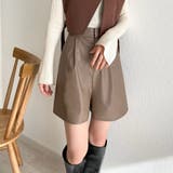 callautia レザーハイウエストショートパンツ | JUNOAH | 詳細画像15