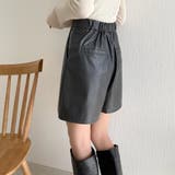 callautia レザーハイウエストショートパンツ | JUNOAH | 詳細画像18