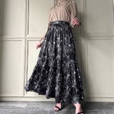 花柄ティアードスカート | JUNOAH | 詳細画像10