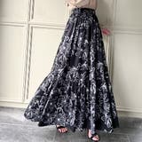 花柄ティアードスカート | JUNOAH | 詳細画像11