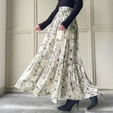 花柄ティアードスカート | JUNOAH | 詳細画像3