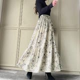 花柄ティアードスカート | JUNOAH | 詳細画像4