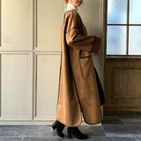 オーバーサイズ ムートンパイピングノーカラーコート ビッグシルエット | JUNOAH | 詳細画像12