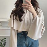 グレージュ | スリットスリーブケープシャツ | LAUIR