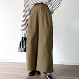 モカ | フロントデザインツータックワイドパンツ | JUNOAH