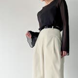 フロントデザインツータックワイドパンツ | JUNOAH | 詳細画像4