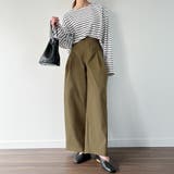 フロントデザインツータックワイドパンツ | JUNOAH | 詳細画像7