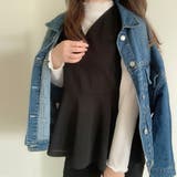 Vネックペプラムノースリーブトップス | JUNOAH | 詳細画像3