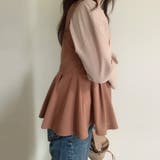 Vネックペプラムノースリーブトップス | JUNOAH | 詳細画像8