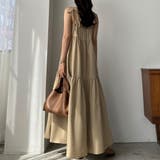 ベージュ | Louere リボンティアードキャミワンピース | Louere