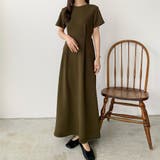 カーキ | callautia ウエストタックカットワンピース | JUNOAH
