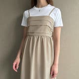 ライトベージュ | タックフレアキャミワンピース | JUNOAH