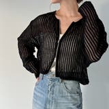 Wジップメッシュカットソーカーディガン | JUNOAH | 詳細画像1 