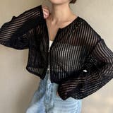 ブラック | Wジップメッシュカットソーカーディガン | JUNOAH