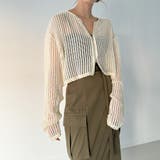 Wジップメッシュカットソーカーディガン | JUNOAH | 詳細画像8 