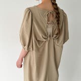 シボ加工バックオープンVネックワンピース【ペチスカートセット】 | JUNOAH | 詳細画像10 