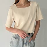 前後2wayリブチビTシャツ | JUNOAH | 詳細画像14 