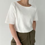 前後2wayリブチビTシャツ | JUNOAH | 詳細画像3 