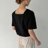 前後2wayリブチビTシャツ | JUNOAH | 詳細画像8 