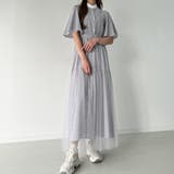 チュールドッキングフリルスリーブシャツワンピース | JUNOAH | 詳細画像7