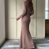 スクエアネック紐ニットマーメイドワンピース | JUNOAH | 詳細画像13