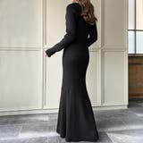 スクエアネック紐ニットマーメイドワンピース | JUNOAH | 詳細画像5